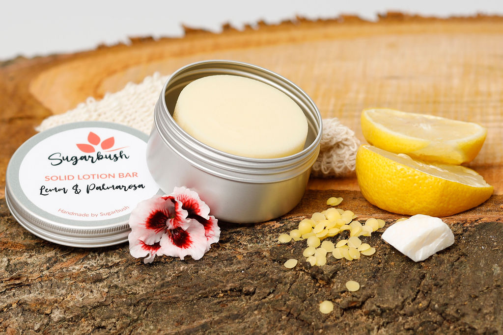 Sugarbush Lemon lip balm with slice of lemon